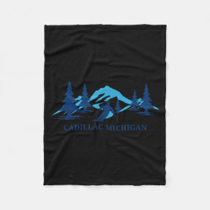 Cadillac Michigan Skigebiet Skifahren Skifahrer Fleecedecke
