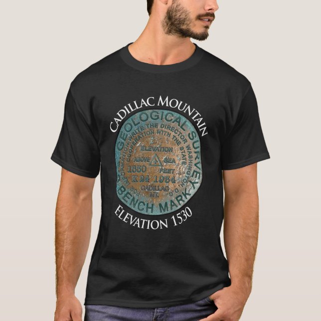 Cadillac Mountain Elevation Marker T - Shirt (Vorderseite)