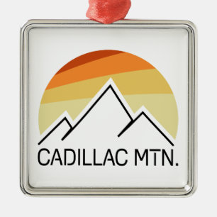 Cadillac Mountain Retro Ornament Aus Metall