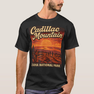 Cadillac Mountain Sonnenaufgang Maine Acadia Natio T-Shirt