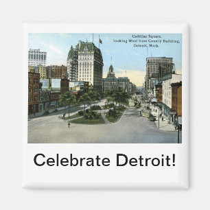 Cadillac-Quadrat, Detroit MI Vintag Magnet