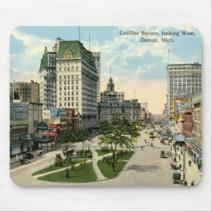 Cadillac-Quadrat, Detroit Michigan, 1915 Vintag Mousepad