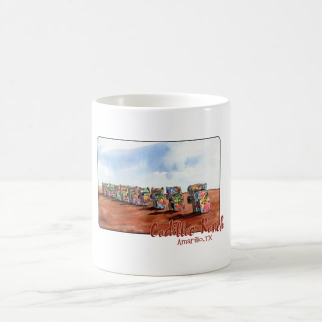 Cadillac Ranch, Amarillo, Texas Kaffeetasse (Mittel)