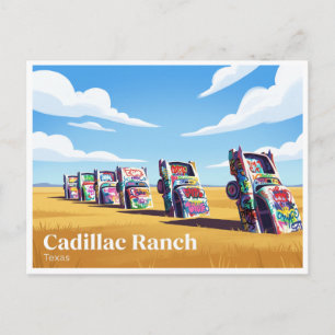 Cadillac Ranch Amarillo Texas Postkarte