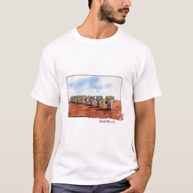 Cadillac Ranch, Amarillo, Texas T-Shirt (Vorderseite)