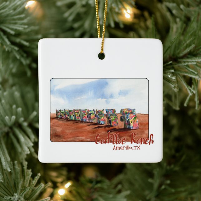 Cadillac Ranch, Amarillo, Texas Weihnachtsschmuck (Baum)