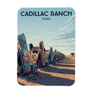 Cadillac Ranch Texas Reise Magnet