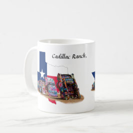 Cadillac Ranch, Texas Staat Kontur, Tasse