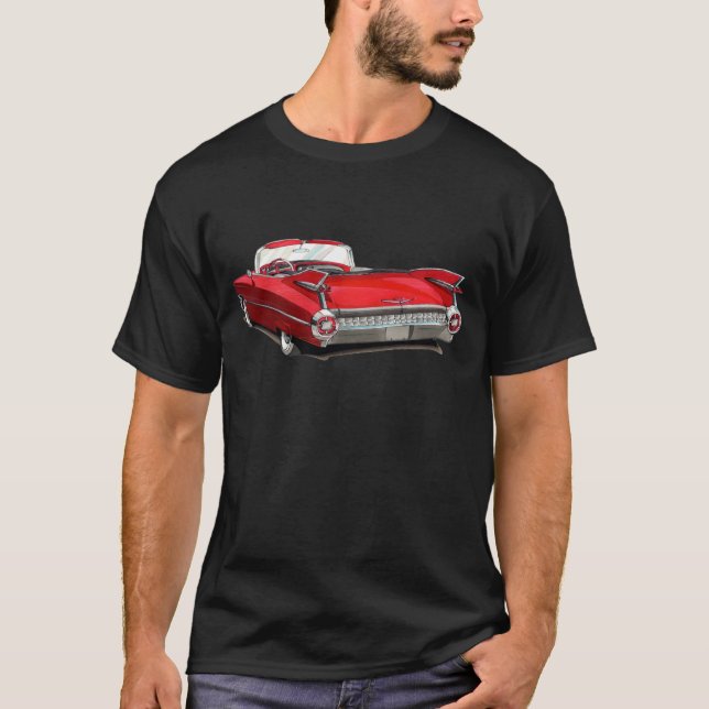 Cadillac-Rot-Auto 1959 T-Shirt (Vorderseite)