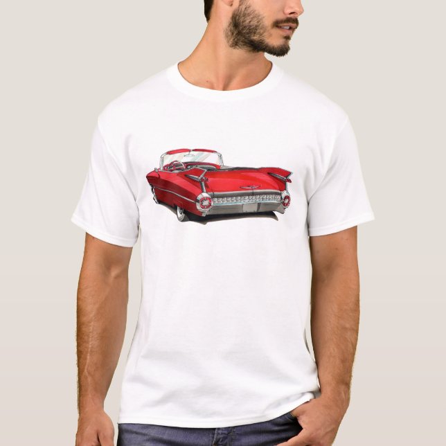 Cadillac-Rot-Auto 1959 T-Shirt (Vorderseite)