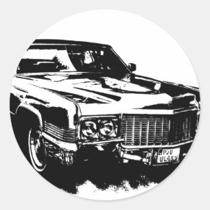 cadillac Serie Deville eldorado - Klassik selten Runder Aufkleber
