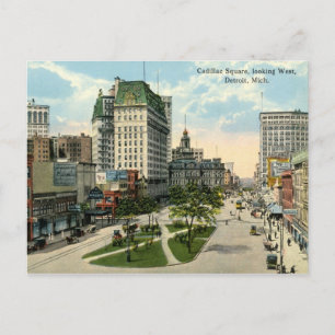 Cadillac Square, Detroit Michigan, 1915 Vintag Postkarte