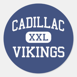 Cadillac Vikings Middle Cadillac Runder Aufkleber