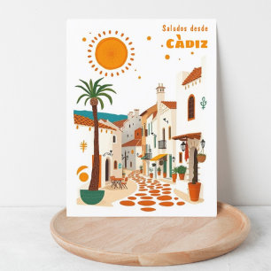Càdiz Cadiz Spanien Feiertag weiße Stadt Postcard Postkarte