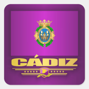 Cadiz Quadratischer Aufkleber