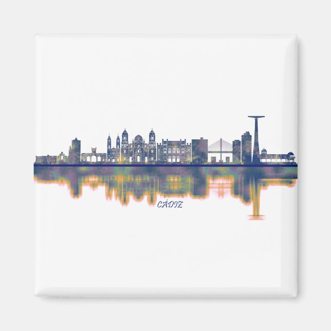 Cádiz Skyline Magnet (Vorne)