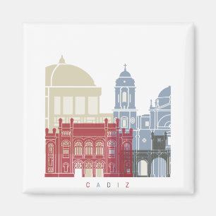 Cadiz-Skyline-Plakat Magnet
