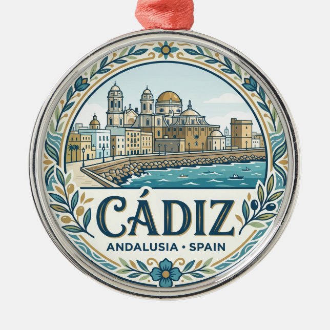 Cádiz Spanien Ornament Aus Metall (Vorne)
