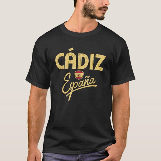 Cadiz Spanien Spanien Shirt Spanische Flagge Cadiz (Vorderseite)
