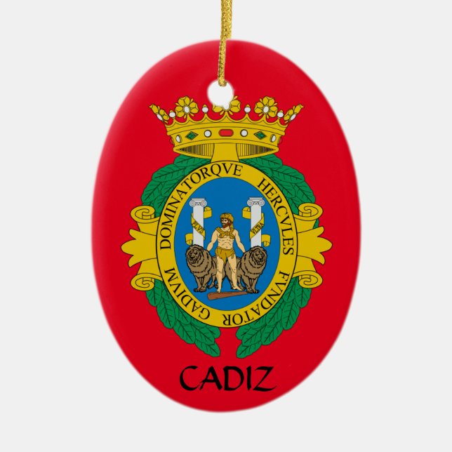 Cadiz*, Spanien-Weihnachtsverzierung Keramik Ornament (Vorne)