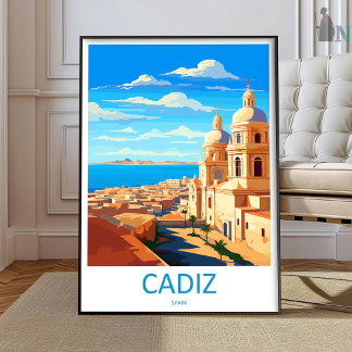 Cadiz Travel Print Wall Art Cadiz Wall Hanging Hom Poster