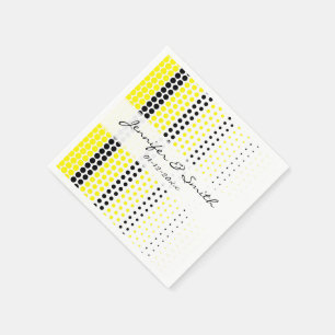 Cadmium Gelb und schwarzer Polka Dot Serviette