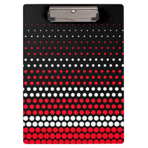 Cadmium Red and White Polka Dot Klemmbrett