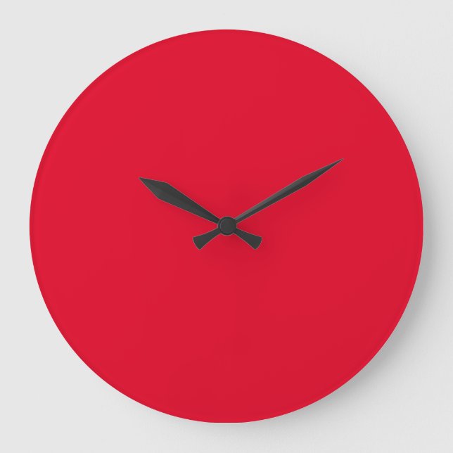 Cadmium Red Mohionful farbenfroh Große Wanduhr (Vorderseite)