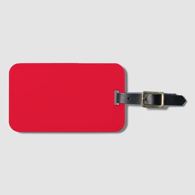 Cadmium Red Solid Color Gepäckanhänger (Vorderseite (Horizontal))