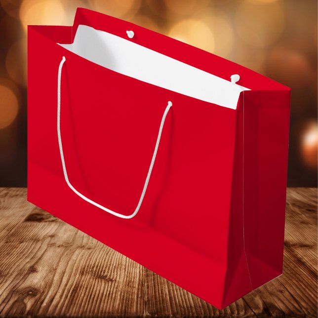 Cadmium Red Solid Color Große Geschenktüte (Von Creator hochgeladen)