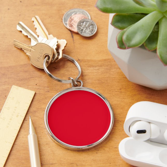 Cadmium Red Solid Color Schlüsselanhänger (Schreibtisch)