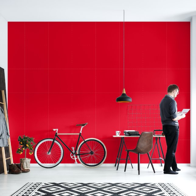 Cadmium Red Solid Color Tapete (Wohnbereich)