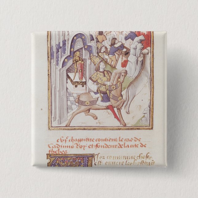 Cadmus, Gründer von Thebes Button (Vorderseite)