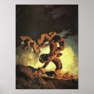 Cadmus sät die Zähne des Drachen, Maxfield Parrish Poster
