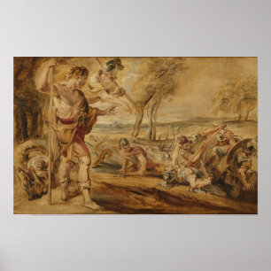 Cadmus sät Drachenzähne Poster