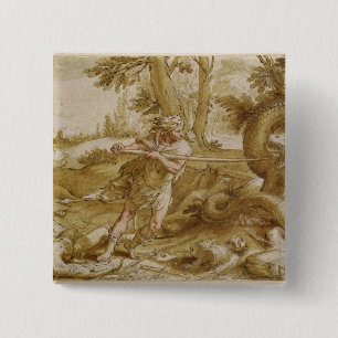Cadmus ungefähr, zum eines Drachen in Angriff zu Button