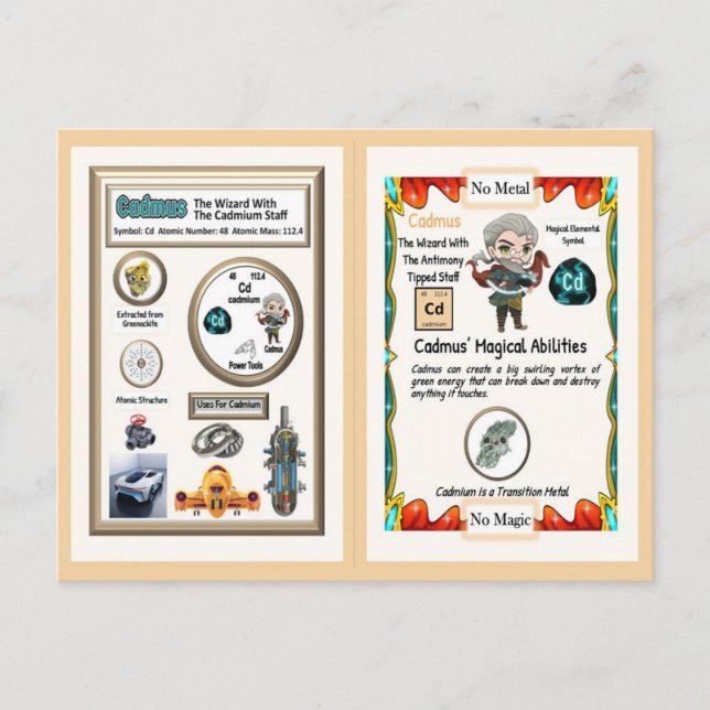 Cadmus Wizard - Cadmium Element Postkarte (Vorderseite)