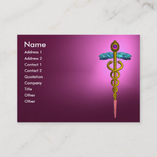 CADUCEUS AMETHYST lila Goldviolette Visitenkarte