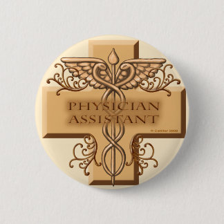 Caduceus Arzt Button