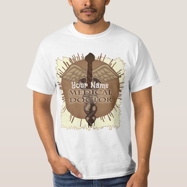 Caduceus Arzt  T-Shirt (Vorderseite)