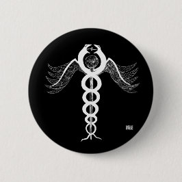 Caduceus Button