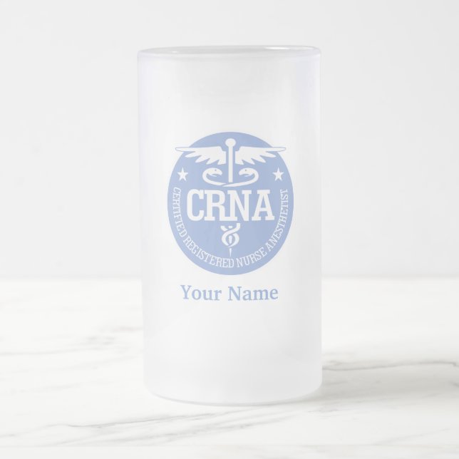 Caduceus CRNA Geschenkideen Mattglas Bierglas (Mittel)