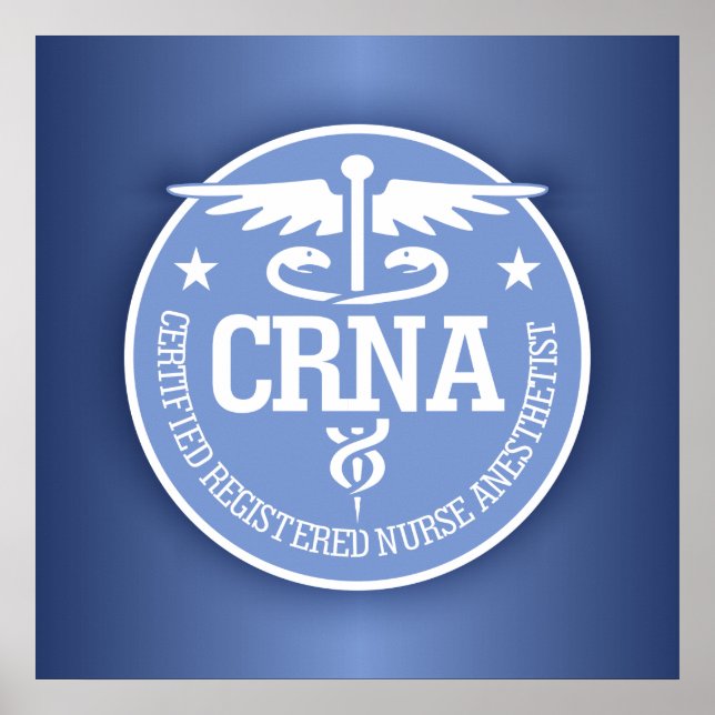 Caduceus CRNA Geschenkideen Poster (Vorne)