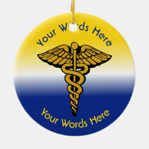 Caduceus Custom Christmas Ornament