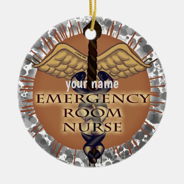 Caduceus custom ER Nurse Ornament (Vorne)