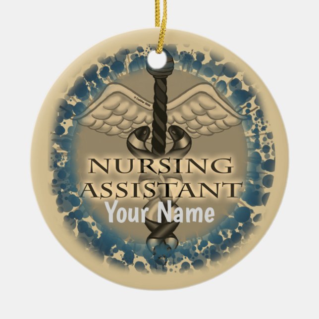 Caduceus Custom Nursing Assistant Ornament (Vorne)