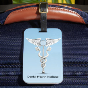 Caduceus Dental Mirror White Toothbrush Medical Gepäckanhänger