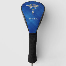 Caduceus Doctor Blue Texture Personalisiert Golf Headcover