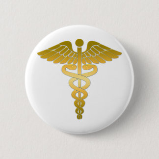 Caduceus golden button