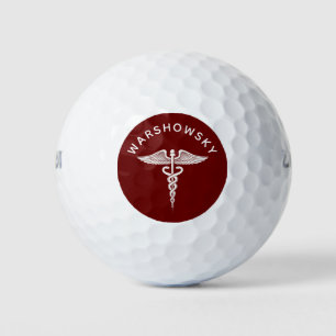 Caduceus Health Care Medical Snake Staff Golfball